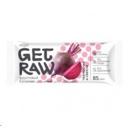 Батончик фруктовый, Get raw (Гет роу) 30 г чернослив и свекла