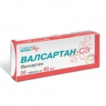 Валсартан-СЗ, таблетки покрытые пленочной оболочкой 40 мг 30 шт