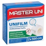 Лейкопластырь, Master Uni (Мастер Юни) р. 2смх500см №1 Юнификс на нетканой основе