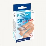 Пластырь, Pharmadoct (Фармадокт) р. 6смх2см 50 шт Мегапласт Для всех водостойкий на полимерной основе телесный коробка